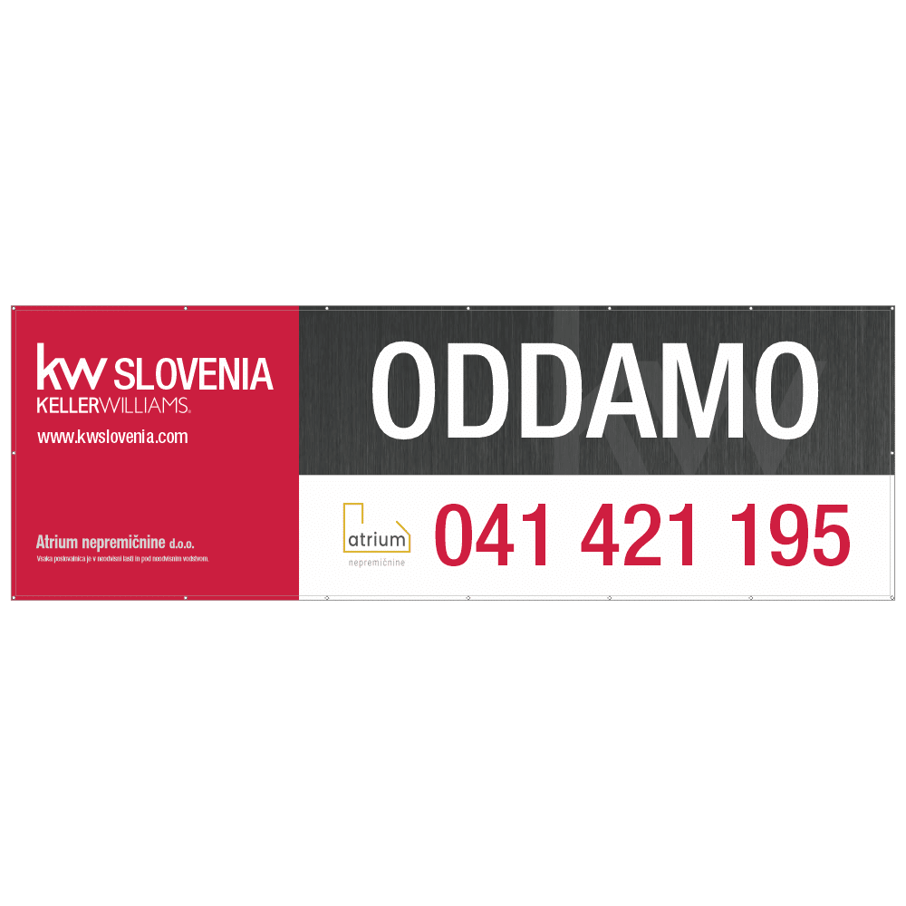 Reklamno platno - transparent 300x100 cm (ODDAMO)