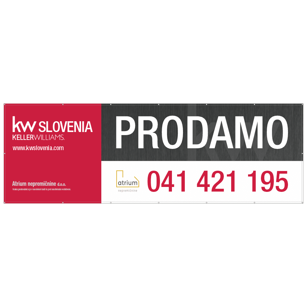 Reklamno platno - transparent 300x100 cm (PRODAMO)