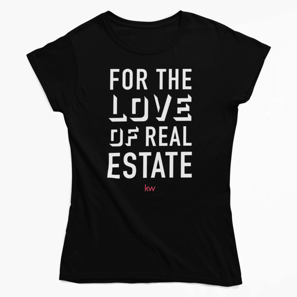 FOR THE LOVE OF REAL ESTATE - Ženska majica s kratkimi rokavi (črna)