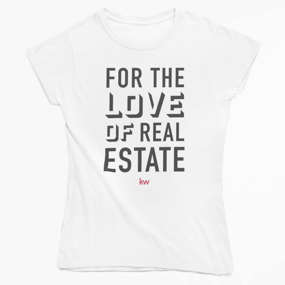 FOR THE LOVE OF REAL ESTATE - Ženska majica s kratkimi rokavi (bela)
