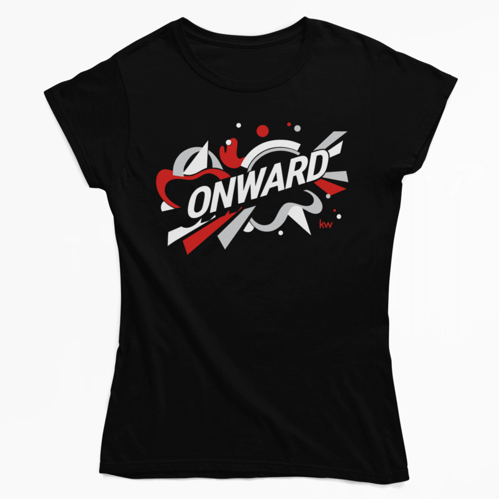 ONWARD - Ženska majica s kratkimi rokavi (črna)