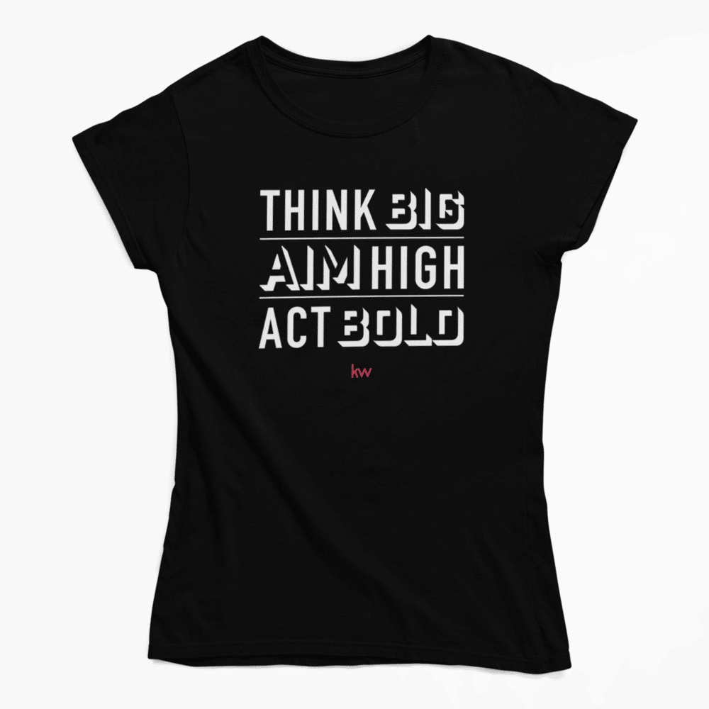 THINK BIG - Ženska majica s kratkimi rokavi (črna)