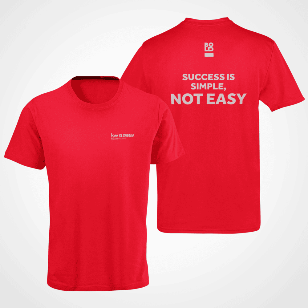 SUCCES IS SIMPLE - Športna majica s kratkimi rokavi (rdeča)
