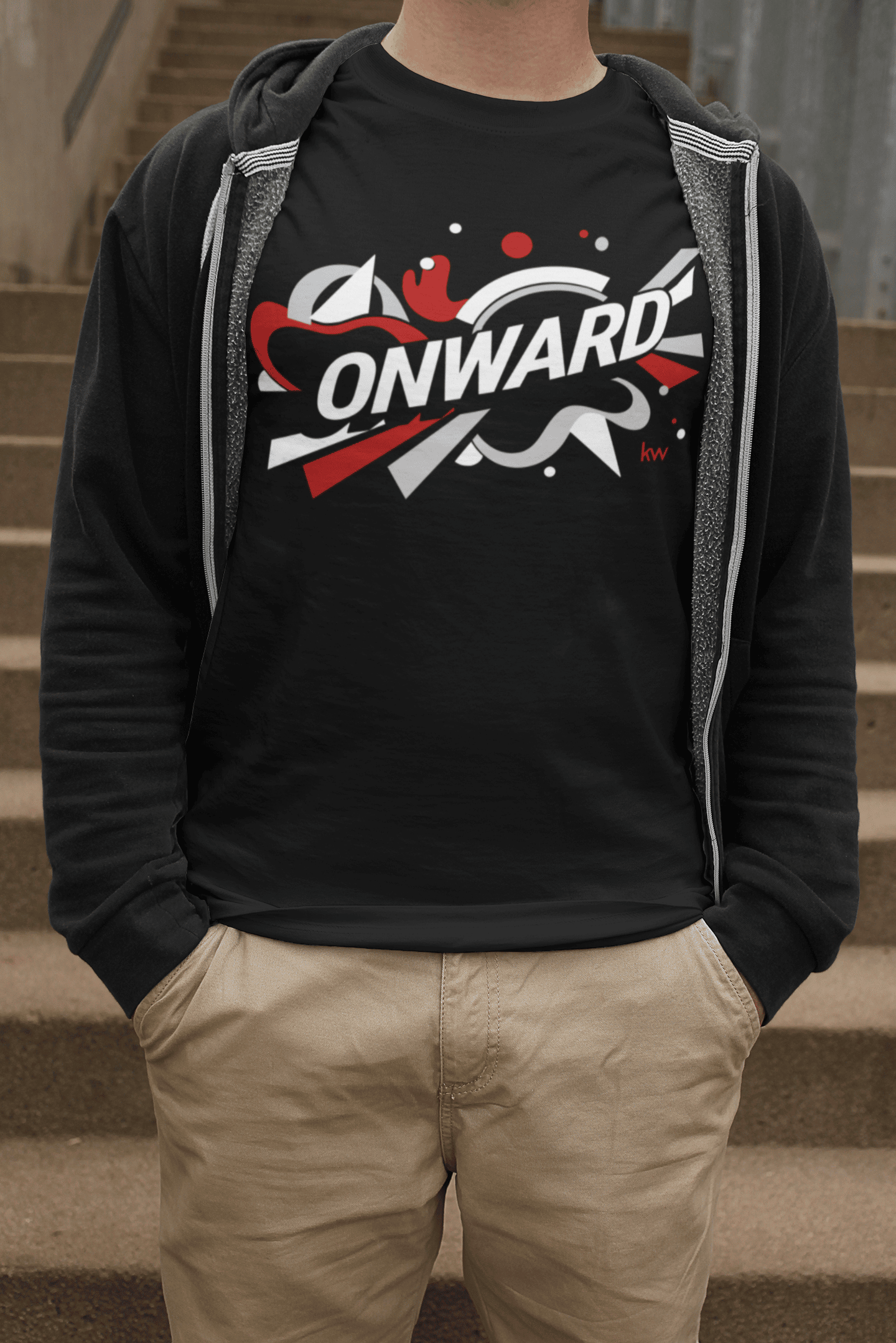 ONWARD - Majica s kratkimi rokavi (črna)